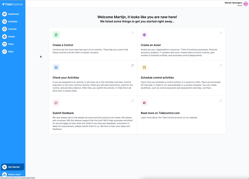 Perfecte audit trails met het Feed tabblad