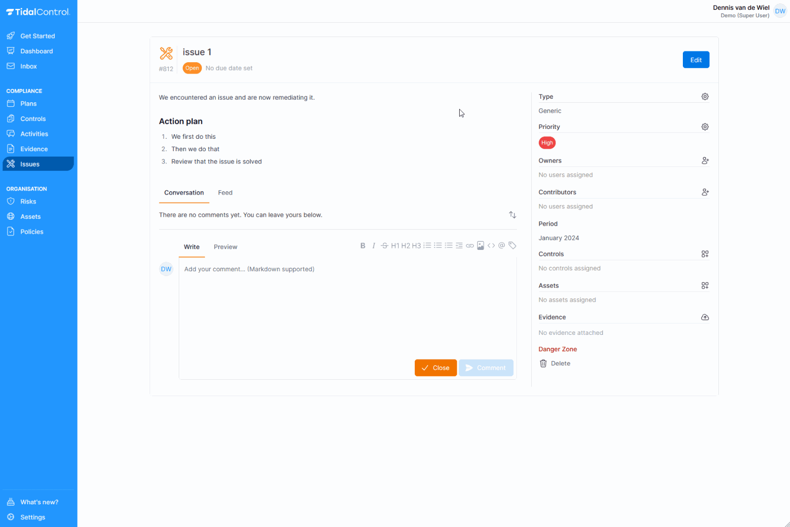 Nieuwe issue types interface