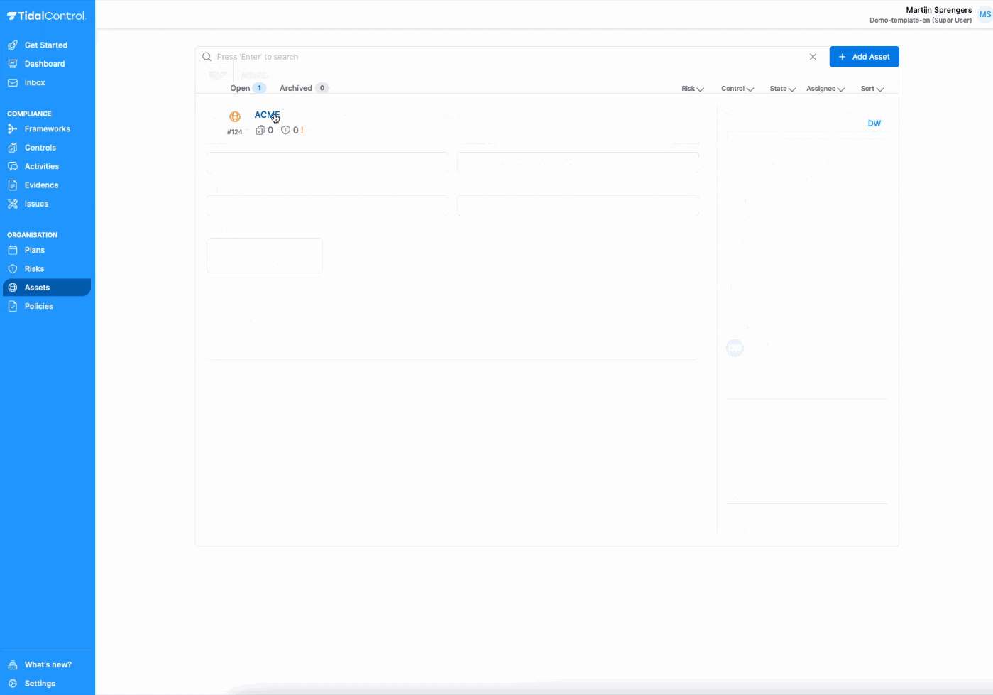 Business Impact Analyse-interface