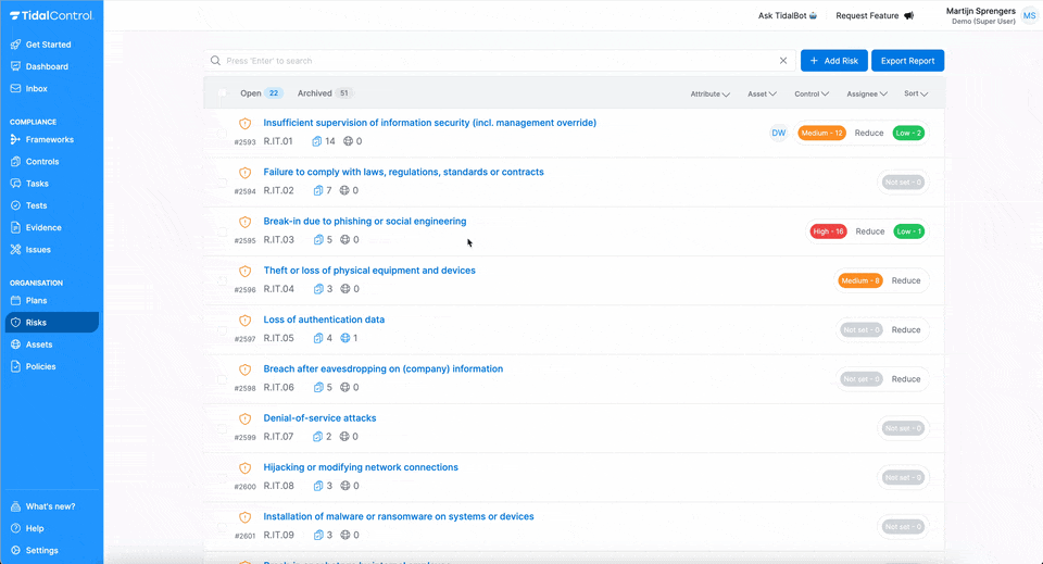 Tidal AI-assistent interface