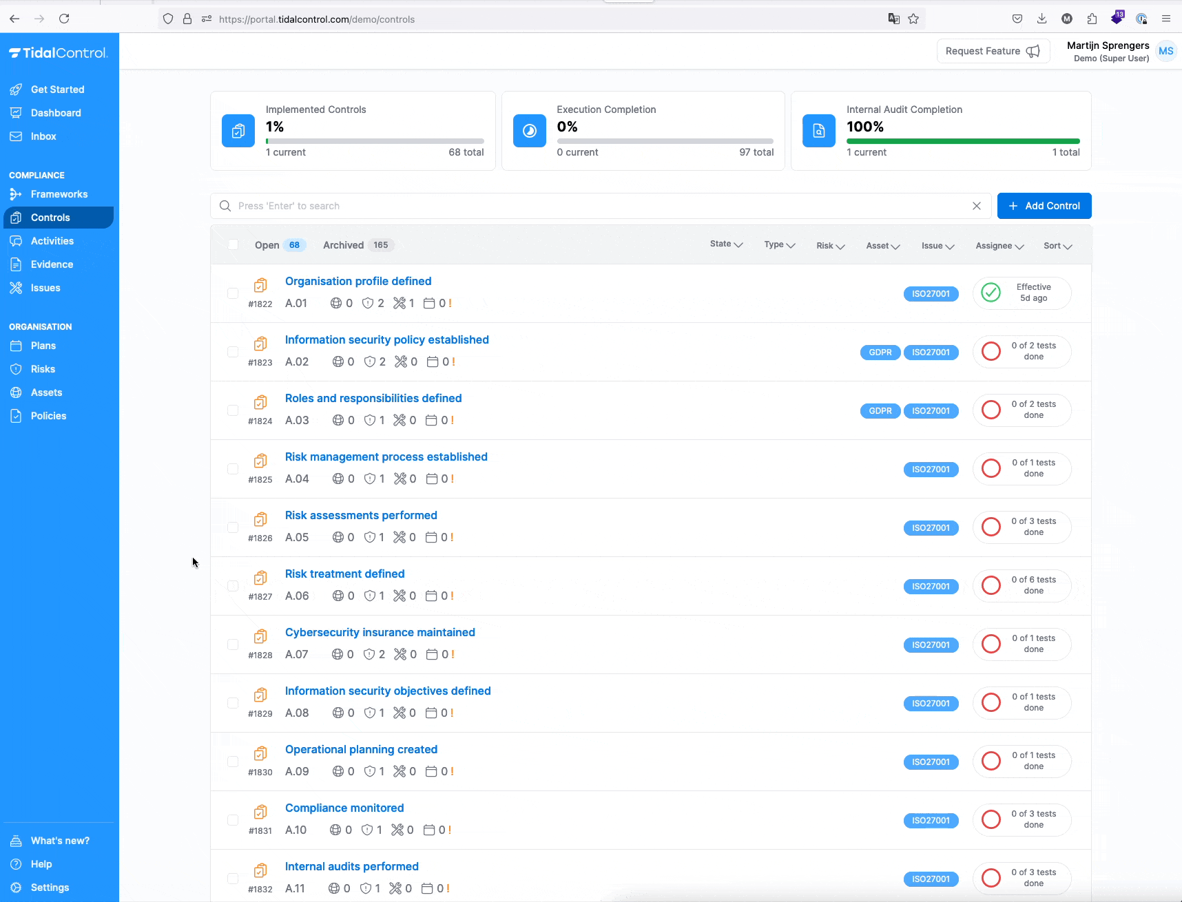 Risicorapport exporteren naar Excel