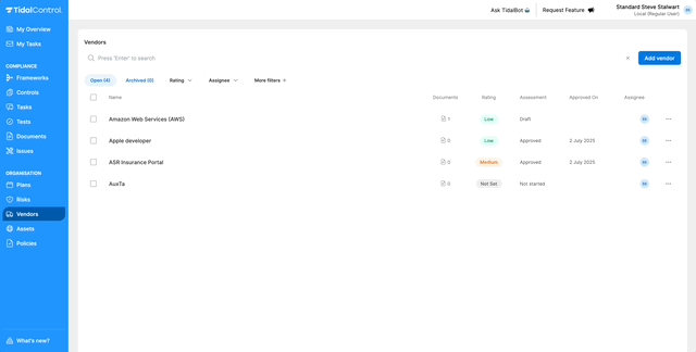 Nieuwe Vendor Management module