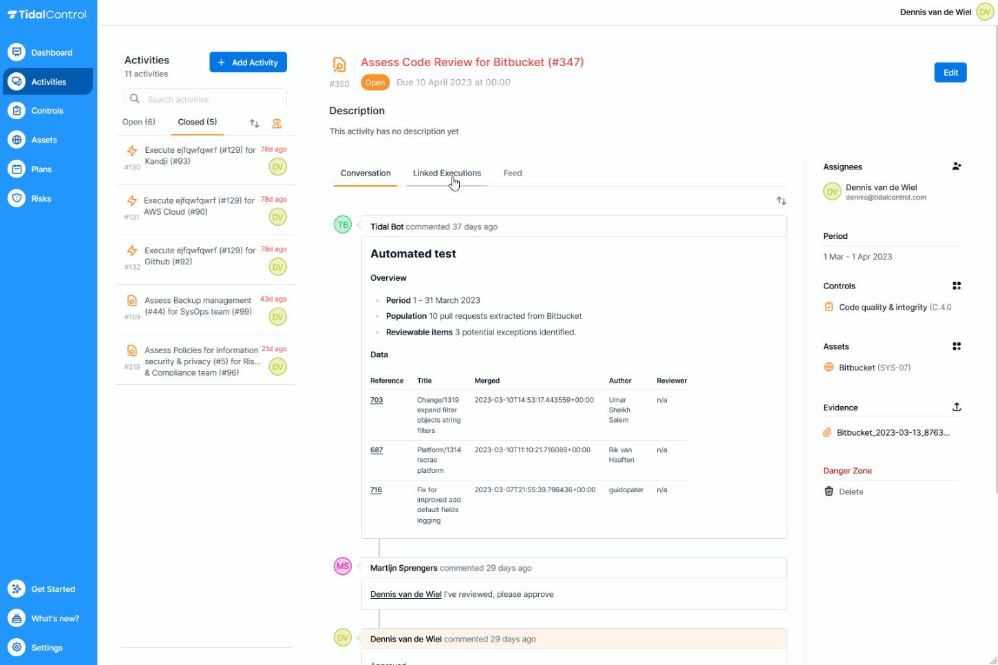 Activiteit gebruikersinterface upgrade