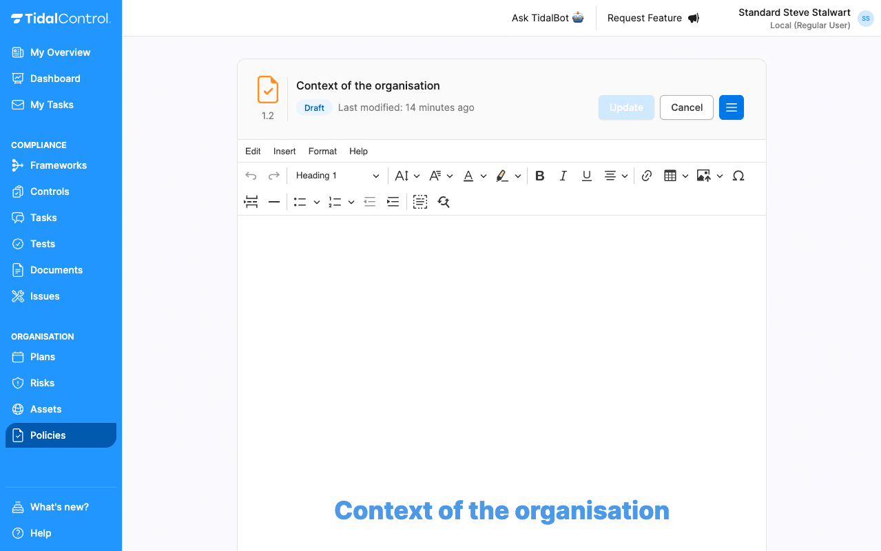 Editor toolbar