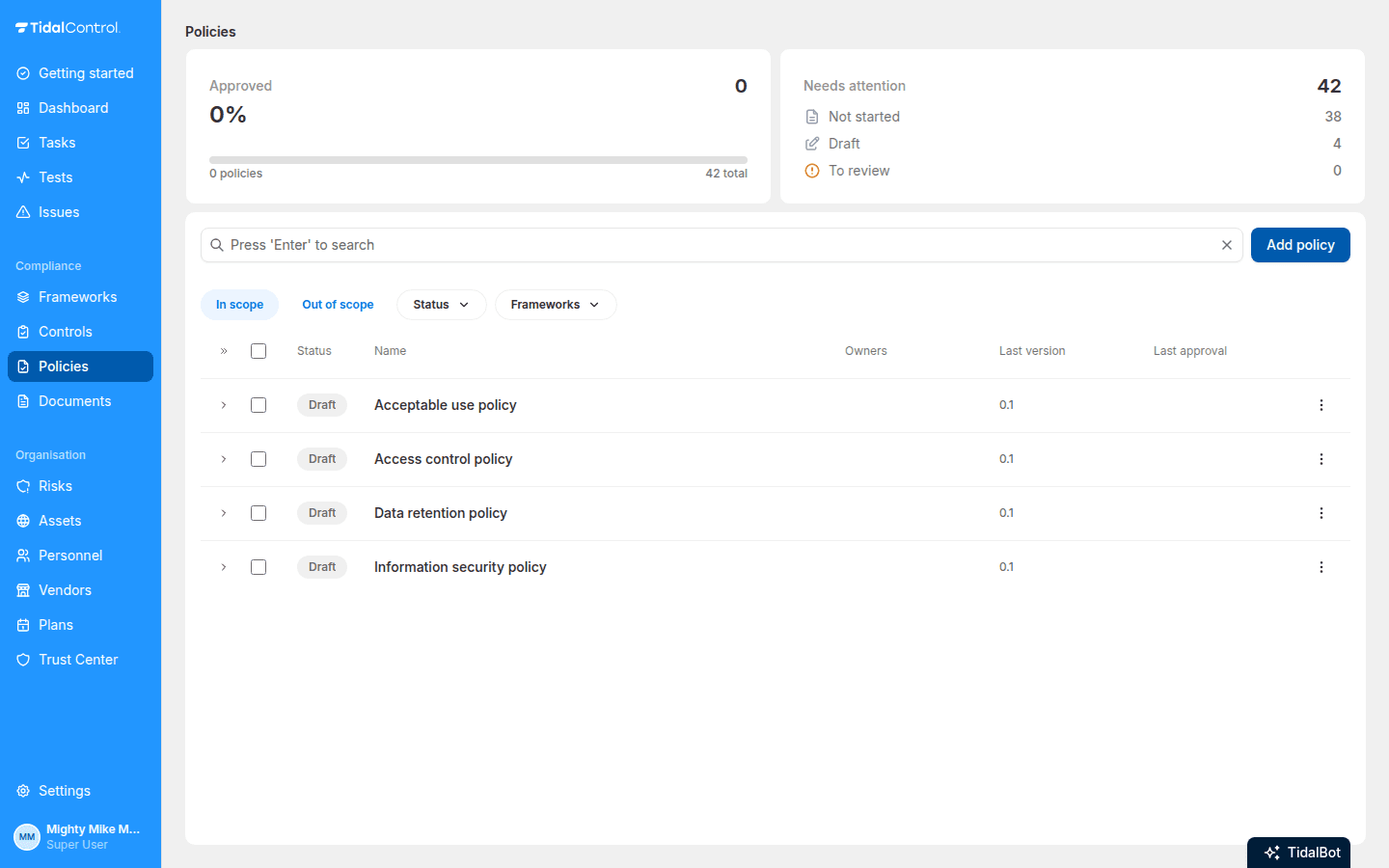Policies overview