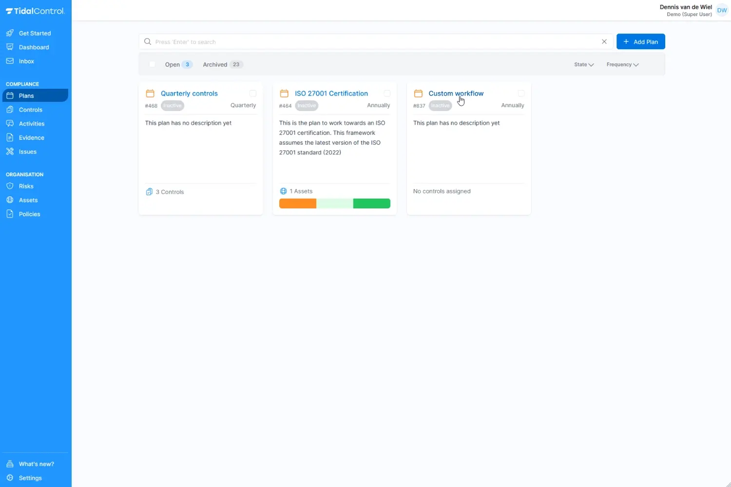 New activity types configuration