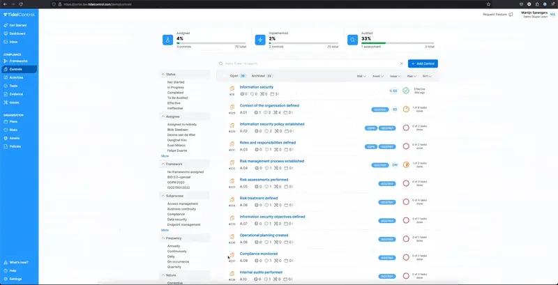 Navigation drawer interface