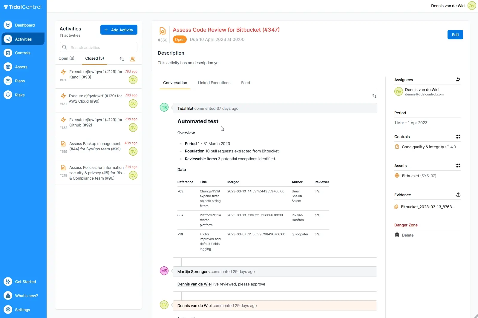 Activity user interface upgrade