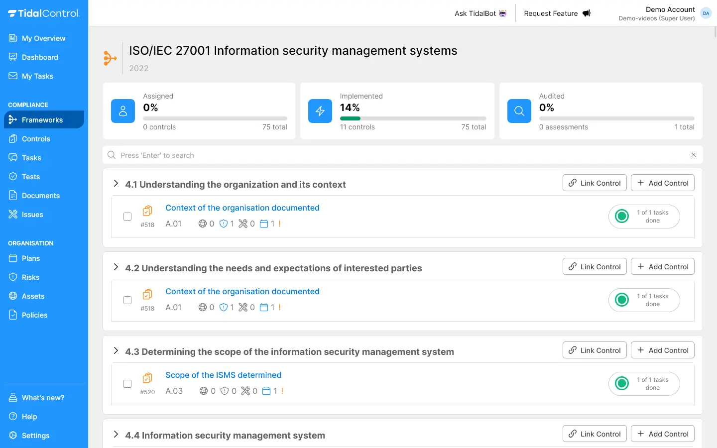 Framework overview with implementation status