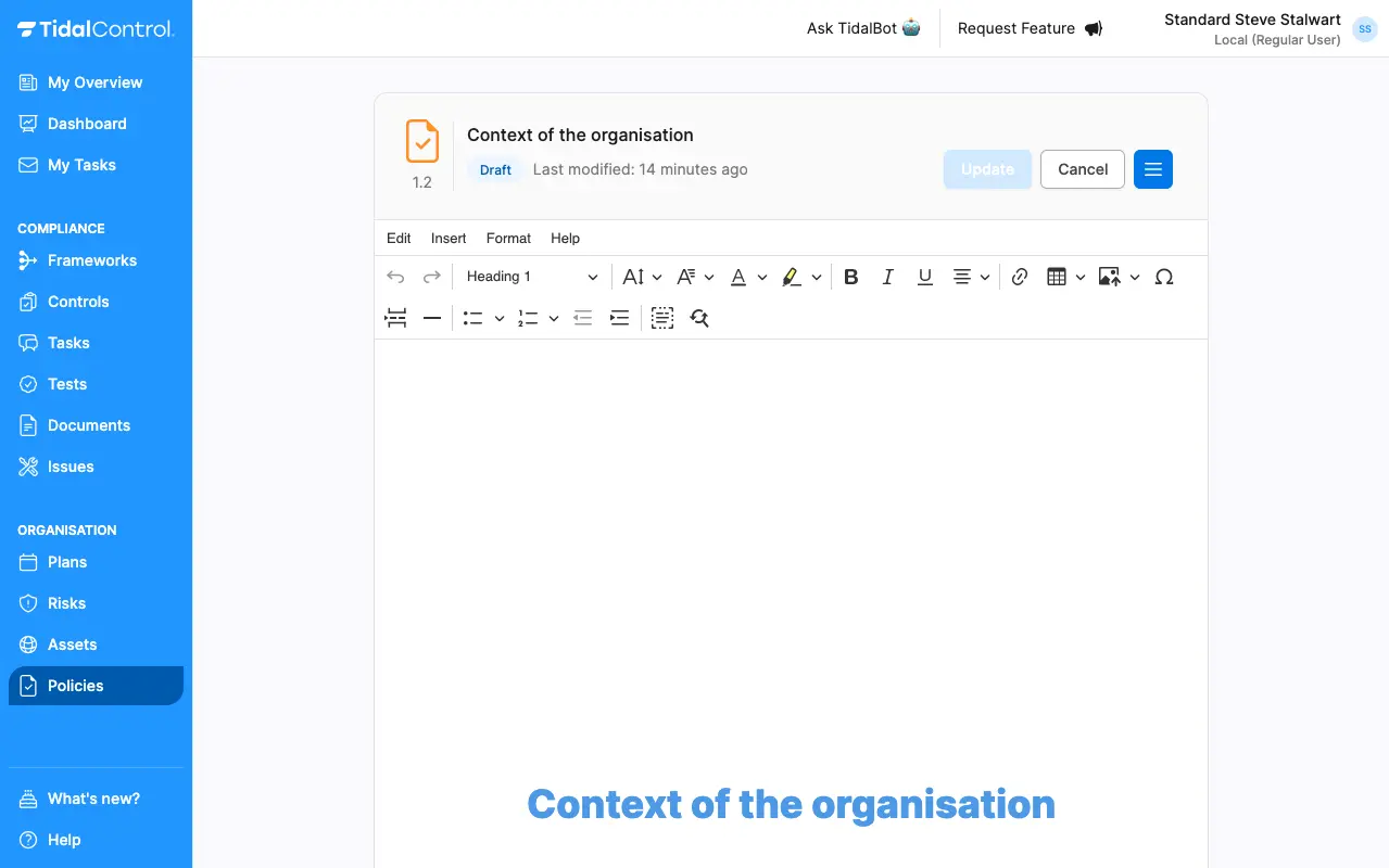 Editor toolbar